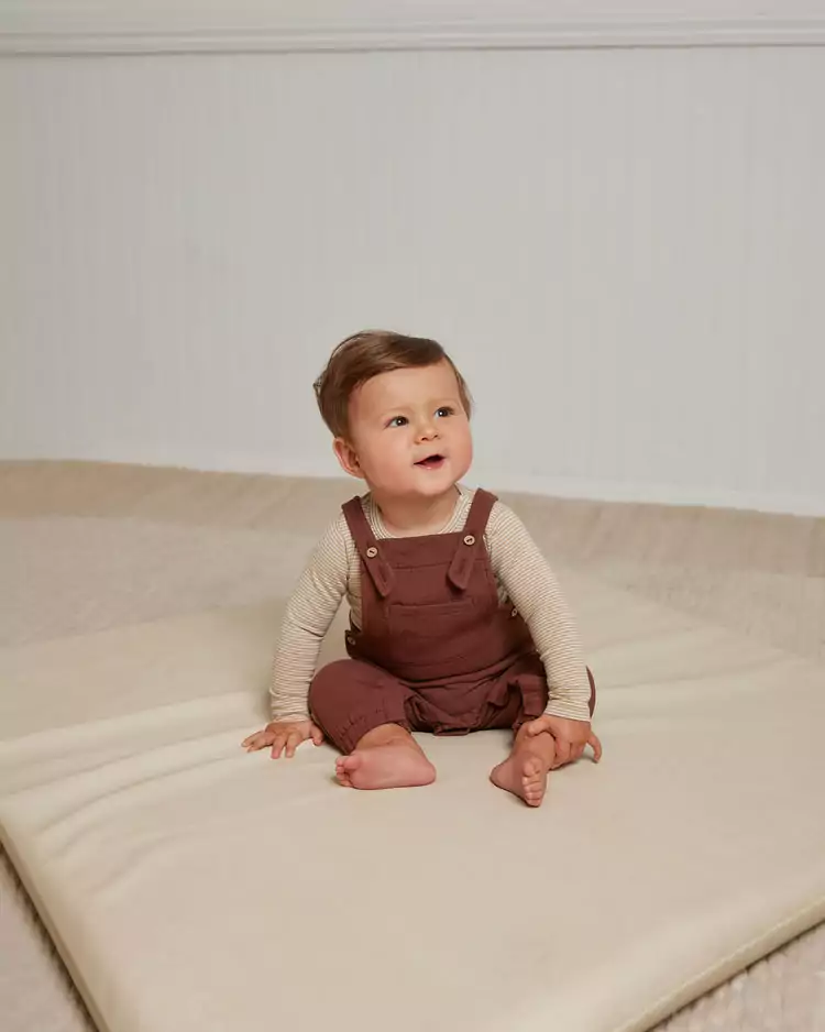 Baby Overall In Plum from Quincy Mae