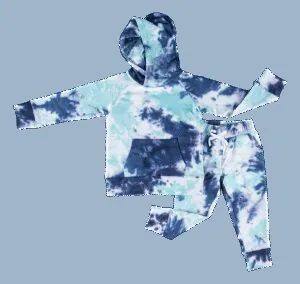 Birdie Bean Navy/Aruba Tie-Dye Jogger Set