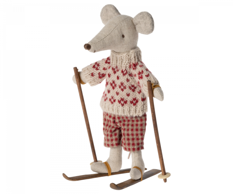 Ski And Ski Poles For Mum & Dad Mouse made by Maileg
