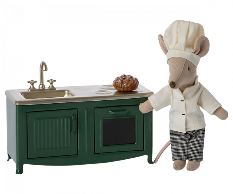 Kitchen For Mouse In Dark Green made by Maileg