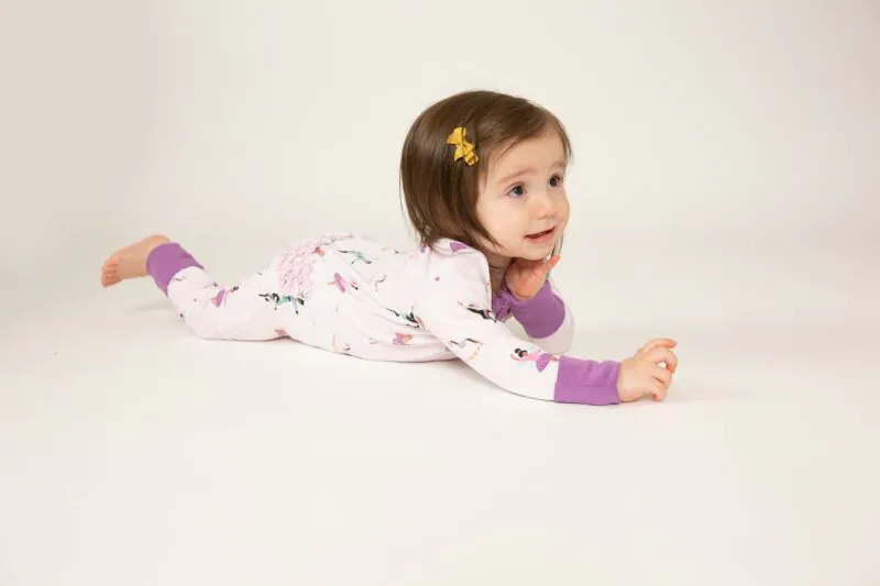 Angel Dear Nutcracker Ballet Bamboo Viscose Ruffle Zipper Romper