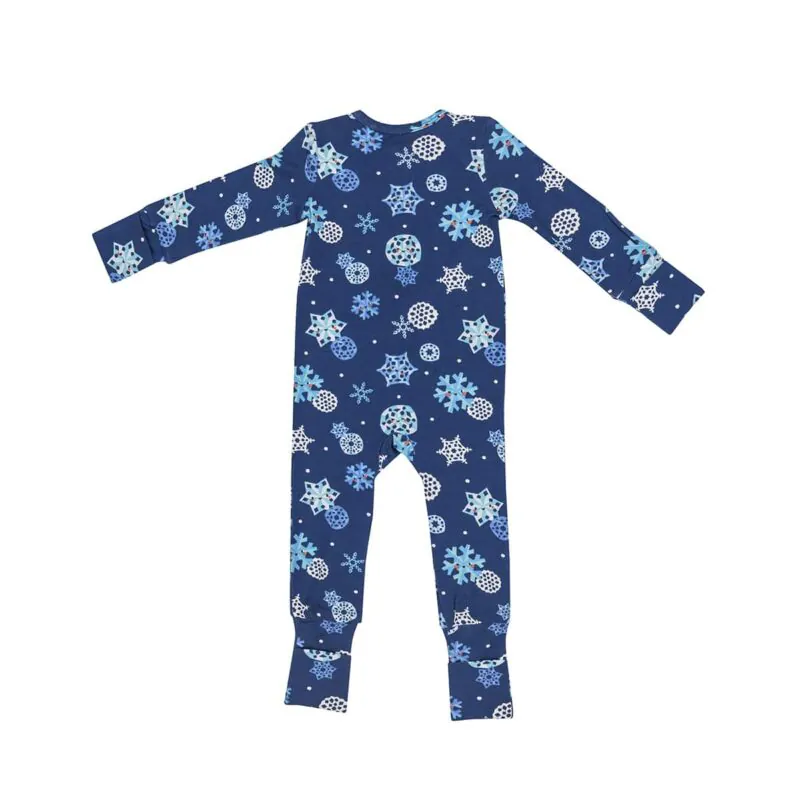 Angel Dear Paper Cut Snowflakes Bamboo Viscose Zipper Romper