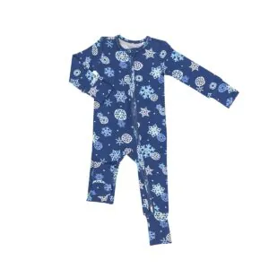 Angel Dear Paper Cut Snowflakes Bamboo Viscose Zipper Romper