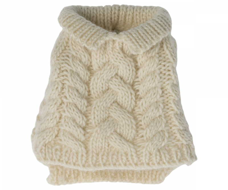 Maileg Puppy Supply Sweater In Off-White