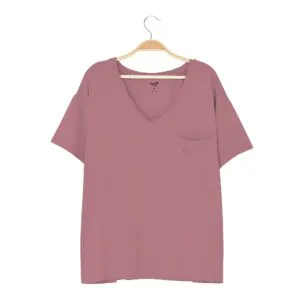 Kyte BABY Women’s Relaxed Fit V-Neck in Dusty Rose