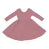 Kyte BABY Long Sleeve Twirl Dress in Dusty Rose