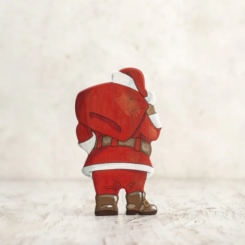 Wooden Santa Claus (African-American) from Wooden Caterpillar Toys