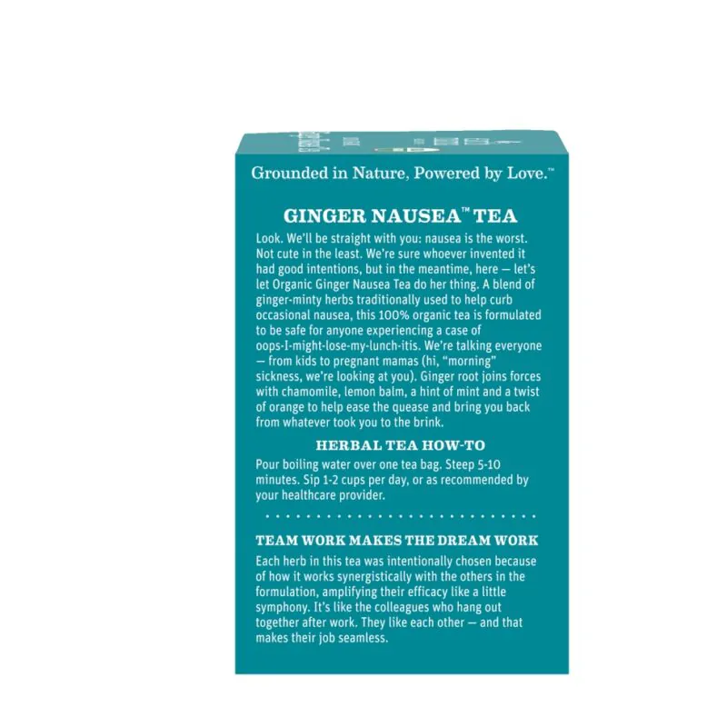 Earth Mama Organic Ginger Nausea Tea