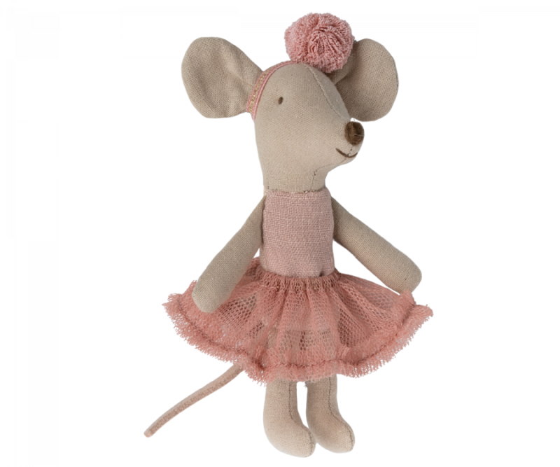 Maileg Ballerina Mouse Little Sister in Rose