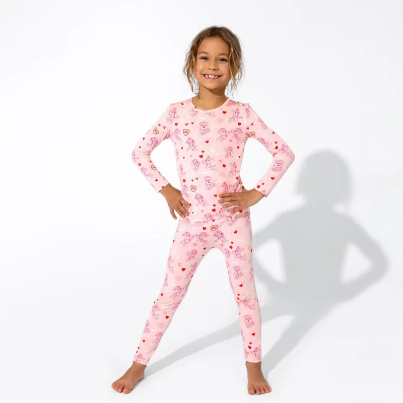 Bellabu Bear PAW Patrol Valentine Pink Bamboo Pajamas