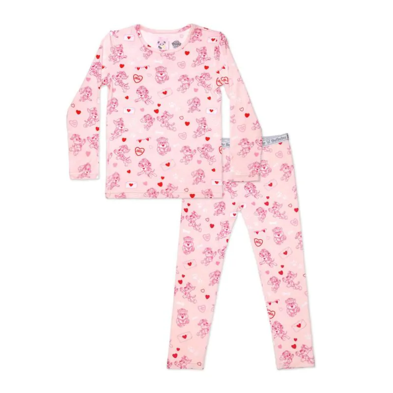 PAW Patrol Valentine Pink Bamboo Pajamas available at Blossom