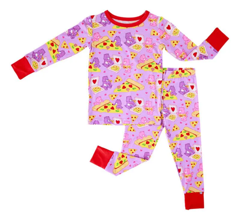 Birdie Bean Care Bears Pizza Valentine Two-Piece Pajamas Valentines