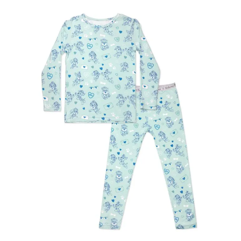 PAW Patrol Valentine Blue Bamboo Pajamas available at Blossom