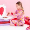 Birdie Bean Care Bears Pizza Valentine Two-Piece Pajamas