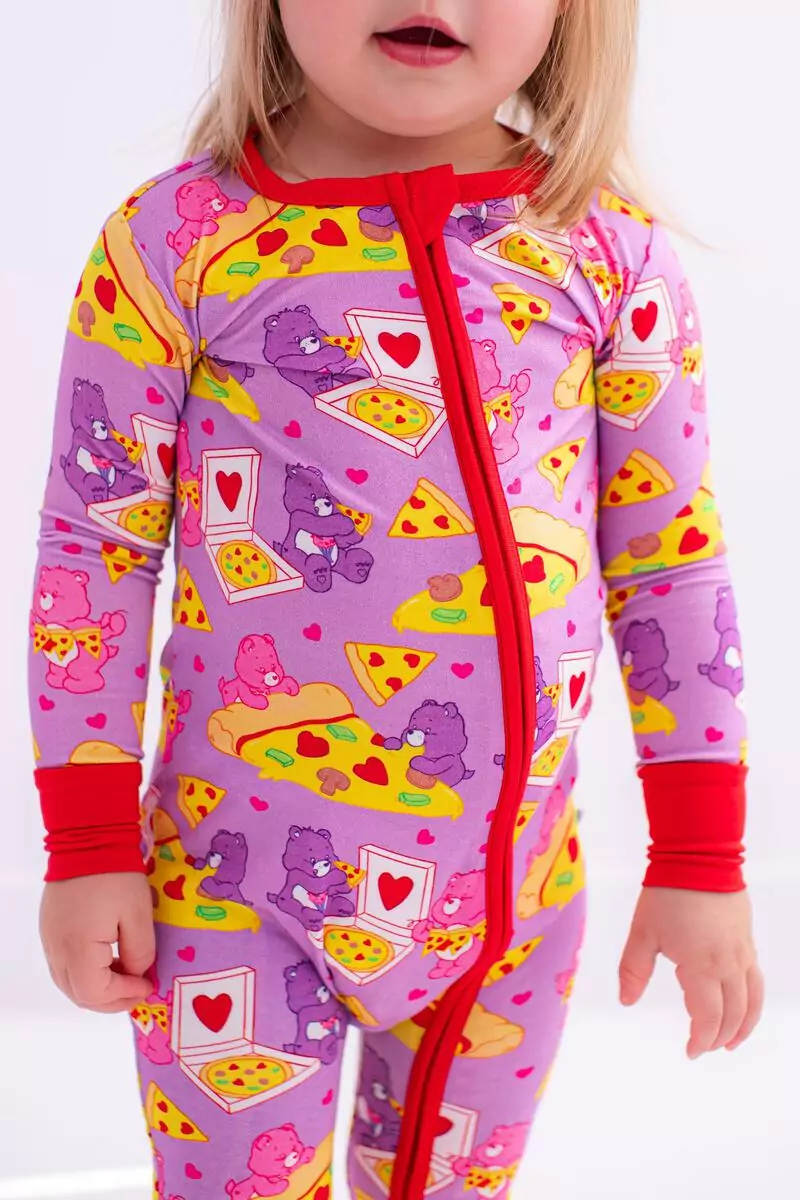 Care Bears Pizza Valentine Convertible Romper available at Blossom
