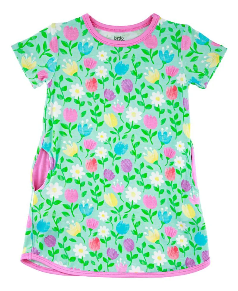 Blossom Bamboo Viscose Birdie Lounge Gown available at Blossom