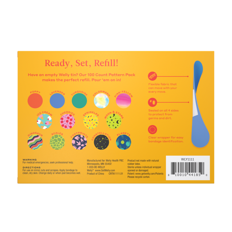 Flexible Fabric Bandage Refill Carton made by Welly