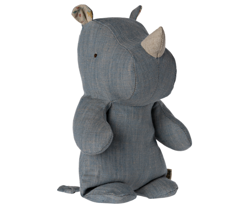 Maileg Safari Friends Small Rhino In Blue/Sand