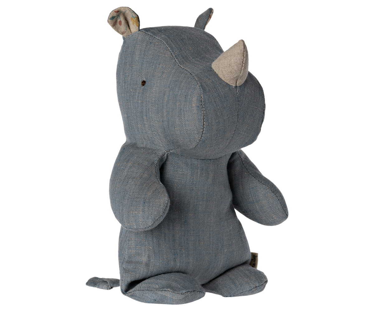 Maileg Safari Friends Small Rhino In Blue/Sand