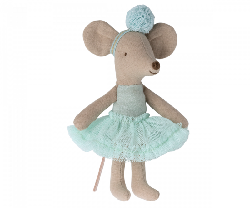 Maileg Ballerina Mouse Little Sister in Light Mint