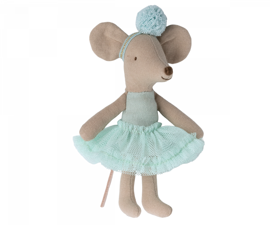Maileg Ballerina Mouse Little Sister in Light Mint