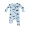 Angel Dear Truck Load of Love Bamboo Viscose Zipper Footie