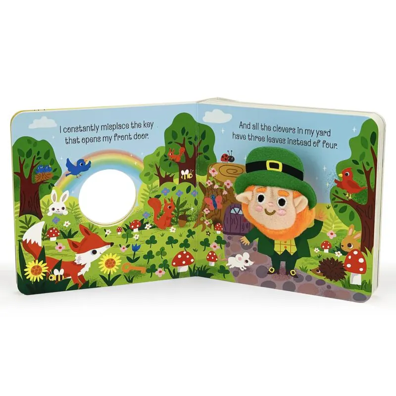 Happy Leprechaun Finger Puppet Book from