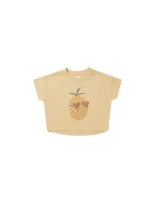 Rylee + Cru Boxy Tee In Pineapple