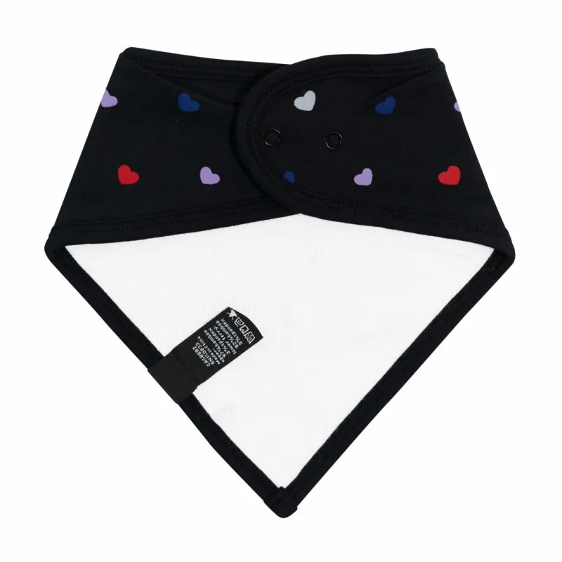 Bib in Midnight Rainbow Heart from Kyte BABY