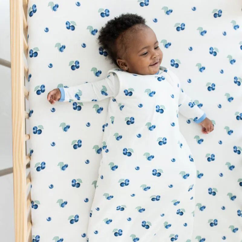 Crib Sheet in Blueberry made by Kyte BABY