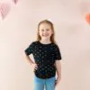 Kyte BABY Toddler Crew Neck Tee in Midnight Rainbow Heart