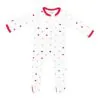 Kyte BABY Zippered Footie in Cloud Rainbow Heart