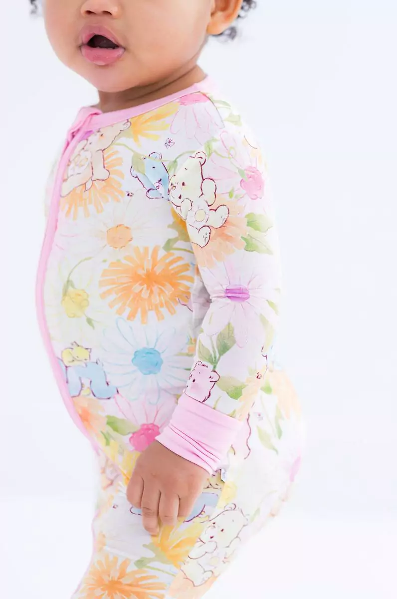 Care Bears Baby Spring Flowers Bamboo Viscose Convertible Romper available at Blossom