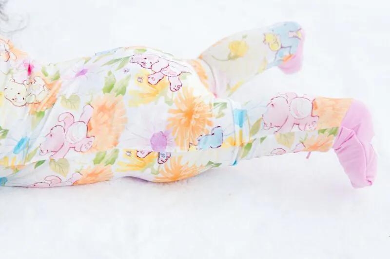 Birdie Bean Care Bears Baby Spring Flowers Bamboo Viscose Convertible Romper