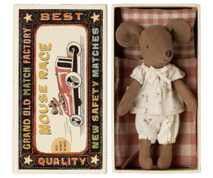 Maileg Big Sister Pajama Mouse in Matchbox