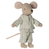 Big Brother Mint Pajama Mouse in Matchbox from Maileg