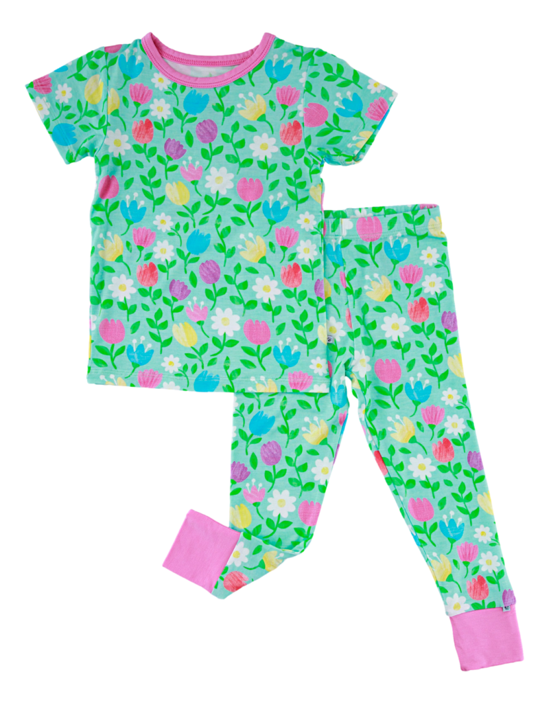 Birdie Bean Blossom Bamboo Visose Two-Piece Pajamas - FINAL SALE