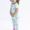 Birdie Bean Blossom Bamboo Visose Two-Piece Pajamas - FINAL SALE