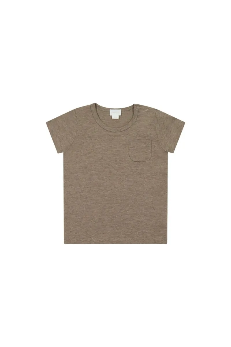 Jamie Kay Organic Cotton Slub Tee in Mouse Marle