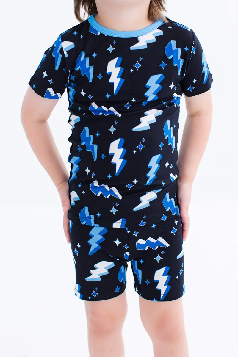 Bolt Bamboo Viscose Two-Piece Pajamas from Birdie Bean