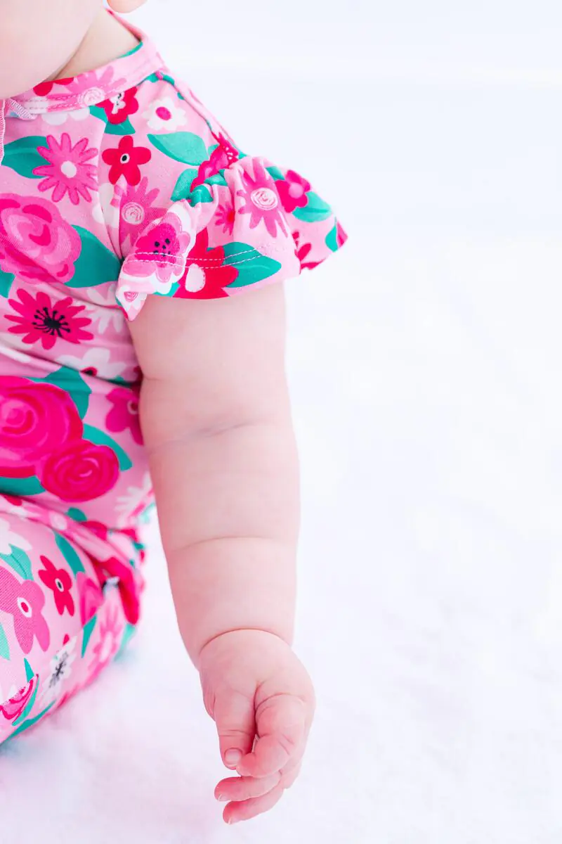 Rosie Bamboo Viscose Ruffle Zip Romper from Birdie Bean