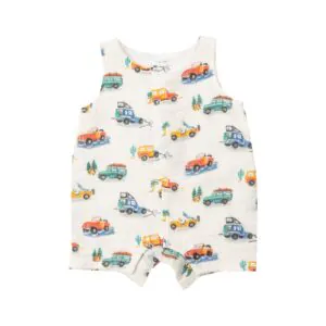 Angel Dear Off Road Adventure Muslin Shortie Romper