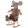 Rocking Chair for Mouse in Dark powder from Maileg
