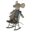 Rocking Chair for Mouse in Dark green from Maileg