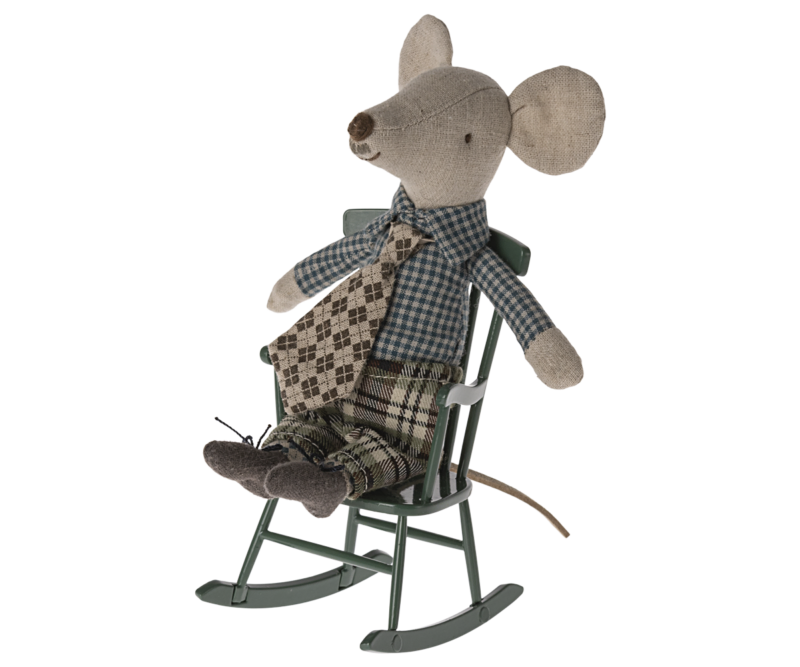 Rocking Chair for Mouse in Dark green from Maileg