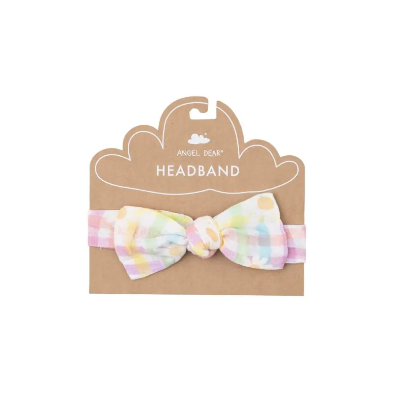 Angel Dear Gingham Daisy Headband