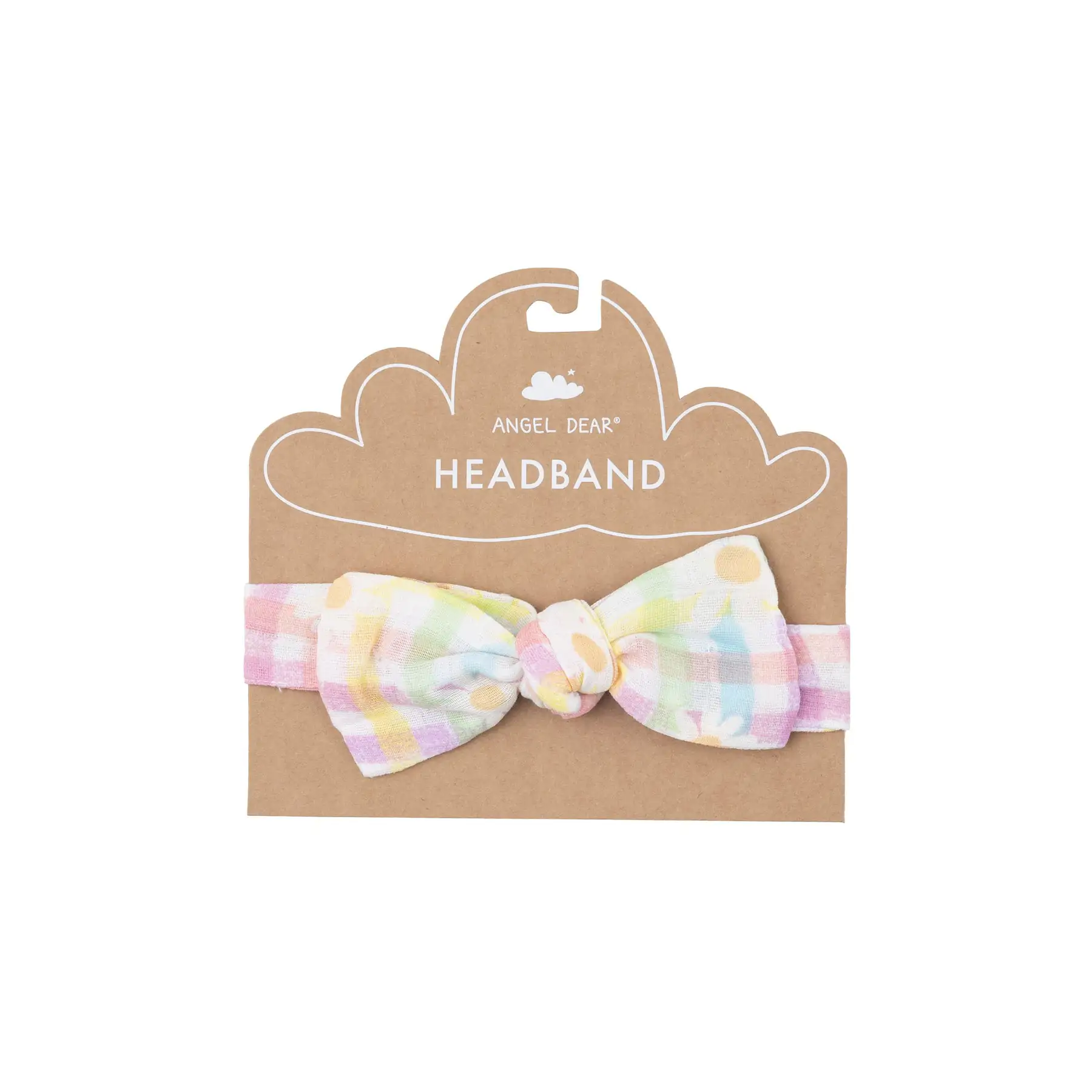 Angel Dear Gingham Daisy Headband