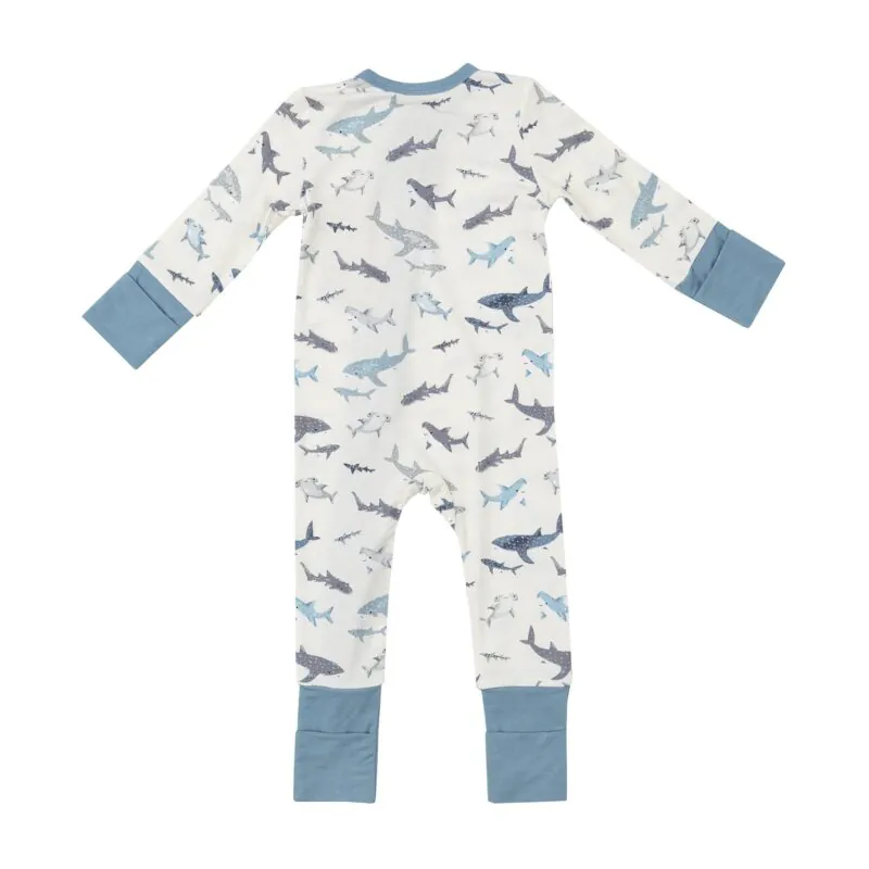 Sharks Bamboo Viscose Romper from Angel Dear