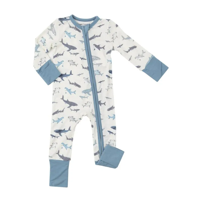 Angel Dear Sharks Bamboo Viscose Romper