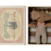 Maileg Sleepy Wakey Baby Mouse in Matchbox in Rose